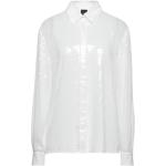 Camisas blancas de poliester de manga larga manga larga PINKO con lentejuelas talla XS para mujer 