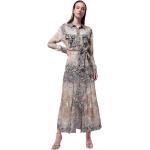 Vestidos estampados grises de viscosa rebajados maxi floreados PINKO talla L de materiales sostenibles para mujer 