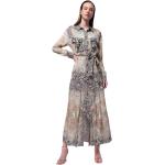 Vestidos estampados grises de viscosa rebajados maxi floreados PINKO talla M de materiales sostenibles para mujer 