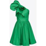 Vestidos verdes de tafetán de manga corta rebajados sin mangas con escote asimétrico PINKO talla S para mujer 
