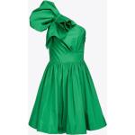 Vestidos verdes de tafetán de manga corta rebajados sin mangas con escote asimétrico PINKO talla XS para mujer 