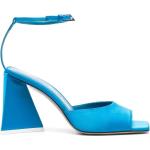 Sandalias azules de piel de cuero rebajadas con tacón cuadrado con tacón más de 9cm The Attico talla 39 para mujer 