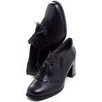 Zapatos negros de goma de tacón informales Pitillos talla 40 para mujer 