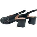 PITILLOS - 5171 Negro - Zapato Destalonado de Piel, con tacón, Hebilla, Suela de Goma, para: Mujer Color: Negro Talla:38