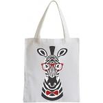 Bolsas blancas de la compra zebra para mujer 