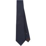 Corbatas lisas azul marino de seda con logo CANALI Talla Única para hombre 