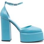 Zapatos azules de goma con plataforma rebajados con tacón más de 9cm con logo talla 37 para mujer 