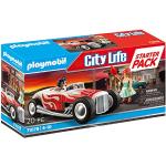 PLAYMOBIL City Life 71078 Starter Pack Hot Rod, Coche de Juguete Estilo años 50, a Partir de 4 años