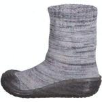 Zapatillas de casa grises rebajadas de punto Playshoes talla 25 para mujer 