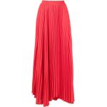 Faldas asimétricas rojas de poliester por el tobillo asimétrico de materiales sostenibles para mujer 