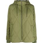 Abrigos verde militar de poliester con capucha  rebajados manga larga militares con logo Tommy Hilfiger Sport para mujer 