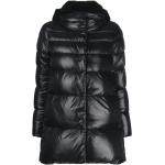 Abrigos negros de poliester con capucha  rebajados manga larga con cuello alto acolchados HERNO talla 5XL para mujer 