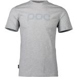 Camisetas grises de algodón de manga corta rebajadas manga corta con logo POC talla M para hombre 