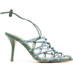 Zapatos verdes de piel de tacón rebajados con logo Gia Borghini talla 38 para mujer 