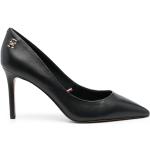 Zapatos negros de goma de tacón rebajados con logo Tommy Hilfiger Sport talla 39 para mujer 