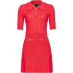 Vestidos cortos rojos de viscosa de punto PINKO para mujer 