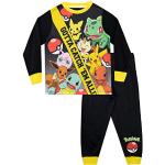 Pijamas largos infantiles negros Pokemon Pikachu con logo 8 años 