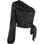 Blusas negras de poliester de manga larga rebajadas manga larga con lunares PINKO talla 3XL para mujer 