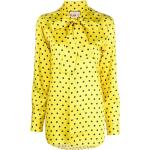 Blusas amarillas de poliester de manga larga rebajadas manga larga con lunares Plan C talla XL para mujer 