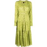 Vestidos verdes de poliester de manga larga rebajados manga larga con lunares PINKO talla 3XL para mujer 
