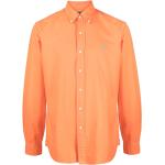 Camisas naranja de lino de manga larga manga larga con logo Ralph Lauren Polo Ralph Lauren talla M para hombre 