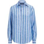 Camisas azules de lino de lino  rebajadas informales con logo Ralph Lauren Polo Ralph Lauren talla S para mujer 