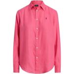 Camisas rosas de lino de lino  informales con logo Ralph Lauren Polo Ralph Lauren talla L para mujer 