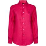 Camisas rosas de lino de lino  rebajadas Ralph Lauren Polo Ralph Lauren talla M para mujer 
