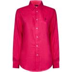 Camisas rosas de lino de lino  rebajadas Ralph Lauren Polo Ralph Lauren talla S para mujer 
