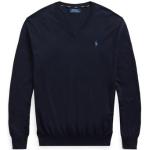 Suéters  azules de algodón tallas grandes manga larga con escote V de punto Ralph Lauren Polo Ralph Lauren talla XXL para hombre 