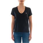 Camisetas negras de algodón de algodón  con escote V informales Ralph Lauren Polo Ralph Lauren talla XS para mujer 