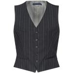 Chalecos grises de franela de traje sin mangas con rayas Ralph Lauren Polo Ralph Lauren talla L para mujer 