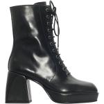 Pons Quintana, Eleva tu estilo con estas botas de cuero 8990 Black, Mujer, Talla: 37 EU