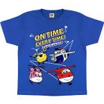Popgear Camiseta Super Wings on Every Time Boys Moda, Azul, 5-6 Años para Niños
