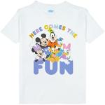 Popgear Disney Mickey und Freunde Here Comes The Fun Mädchen-T-Shirt Weiß 92 Camiseta, Niñas