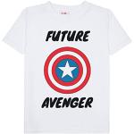 Camisetas blancas de licra de manga corta infantiles Avengers 24 meses para niña 