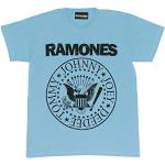 Popgear Sello Ramones bebés Camiseta Azul de Cielo 0-3 Meses