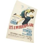 Póster de Frank Capras It's a Wonderful Life James Stewart Movie de 15 x 23 pulgadas, 38 x 58 cm, regalo decorativo