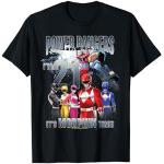 Camisetas negras de encaje con encaje  Power Rangers de encaje talla S para hombre 