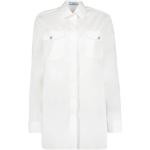 Camisas blancas de algodón de manga larga manga larga Prada para mujer 
