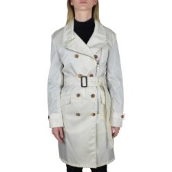 Prada, Off-Whiteylon Trench Coat White, Mujer, Talla: XS