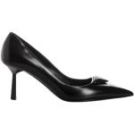 Zapatos negros de cuero de tacón con tacón de 7 a 9cm con logo Prada talla 37 para mujer 