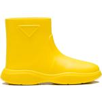 Botas amarillas de goma de agua  rebajadas con logo Prada talla 39 para mujer 