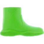 Botas verdes de goma de agua  rebajadas con logo Prada talla 38 para mujer 