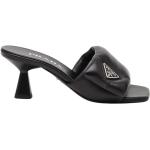 Sandalias negras de cuero de cuero con tacón de 5 a 7cm Prada talla 39 para mujer 