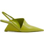 Zapatos destalonados verdes de cuero rebajados de punta puntiaguda con tacón de 5 a 7cm Prada talla 38 para mujer 