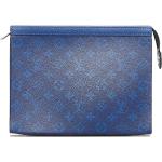 Bolsos clutch azules de lona con logo Louis Vuitton para mujer 