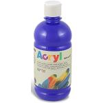 PRIMO Morocolor Acryl, 1 Frasco de 500 ml de Color Acrílico Fino, Azul Ultramar, Efecto Cubriente y Luminoso, equipado con Tapón Dosificador