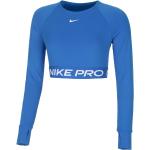 Tops deportivos azules manga larga Nike Dri-Fit talla M para mujer 
