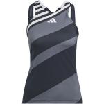 Camisetas negras de poliester de tenis con cuello redondo adidas talla L de materiales sostenibles para mujer 
